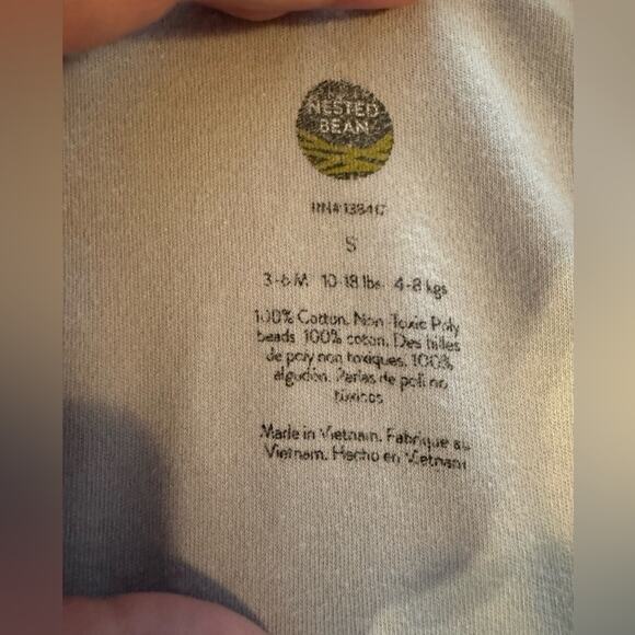 Nested Bean- Blue Infant Weighted Sleep Sack Size Small 0-3 M - Picture 8 of 9